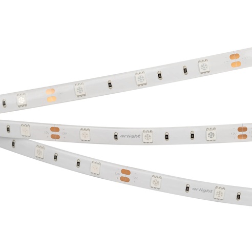 Лента светодиодная RTW 2-5000SE 12V Red (5060, 150 LED, LUX) (Arlight, 7.2 Вт/м, IP65)