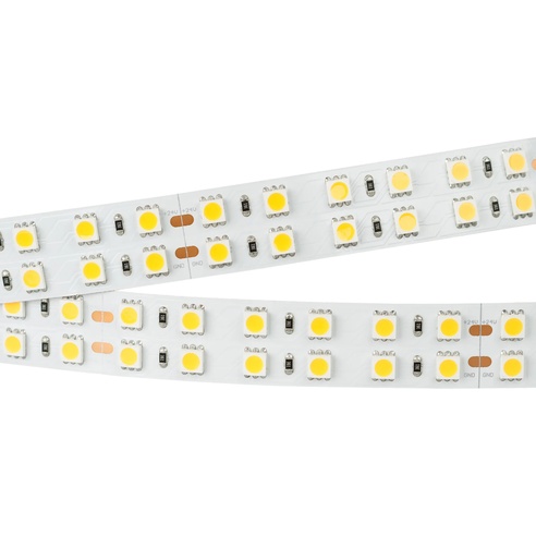 Лента светодиодная RT 2-5000 24V Warm3000 2x2 (5060, 720 LED, LUX) (Arlight, 34.4 Вт/м, IP20)