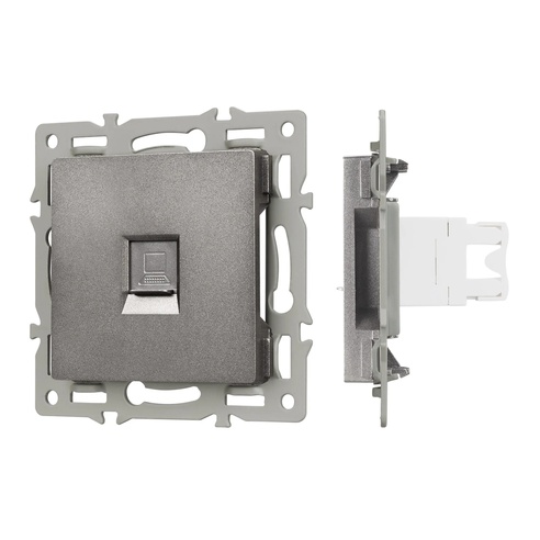 Механизм компьютерной розетки SCT-MPC1-PL-GR (RJ-45, CAT6) (Arlight, -)