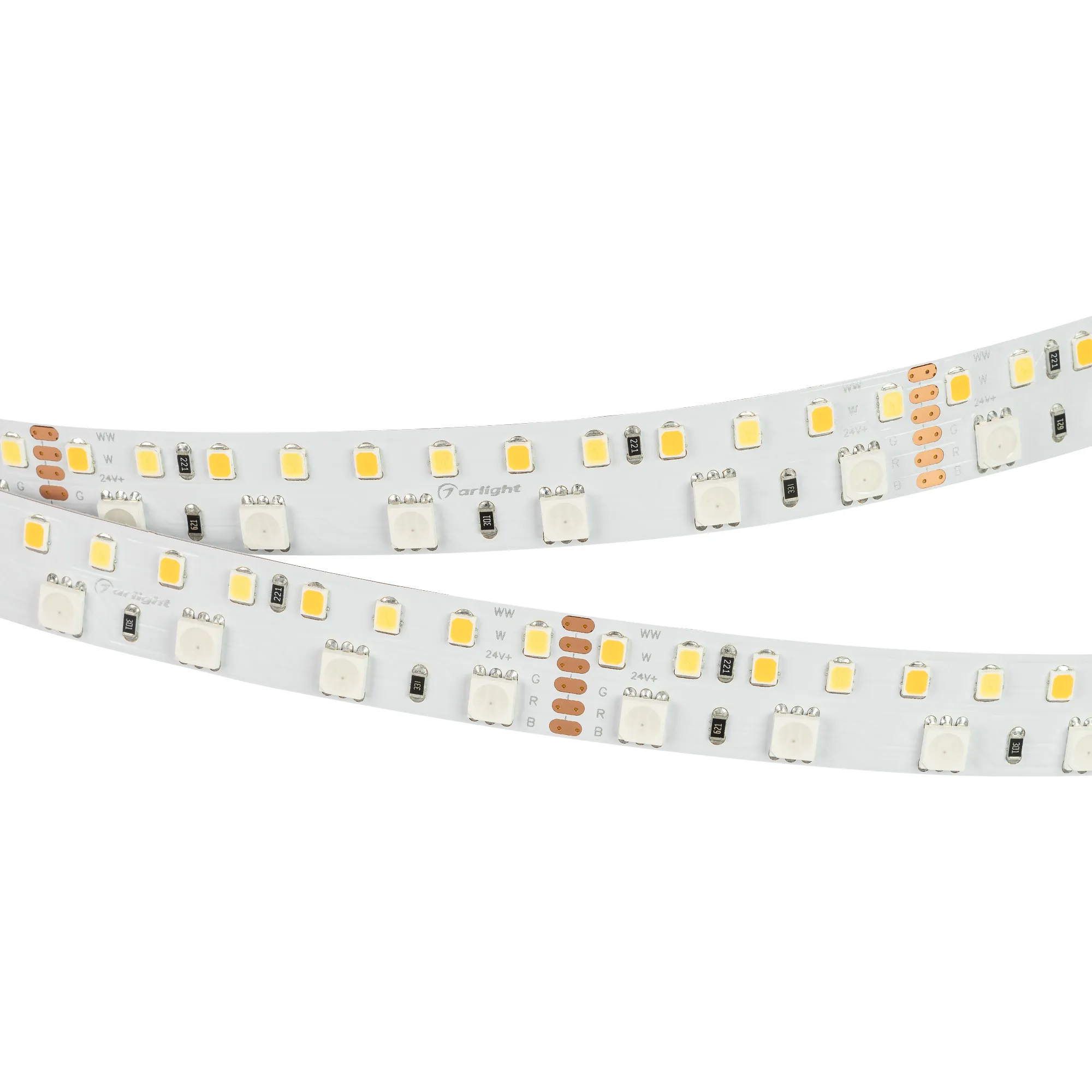 Лента светодиодная RT-BA180-15mm 24V RGBW-MIX (28.8 W/m, IP20, 5060/2835, 5m) (Arlight, 28.8 Вт/м, IP20)