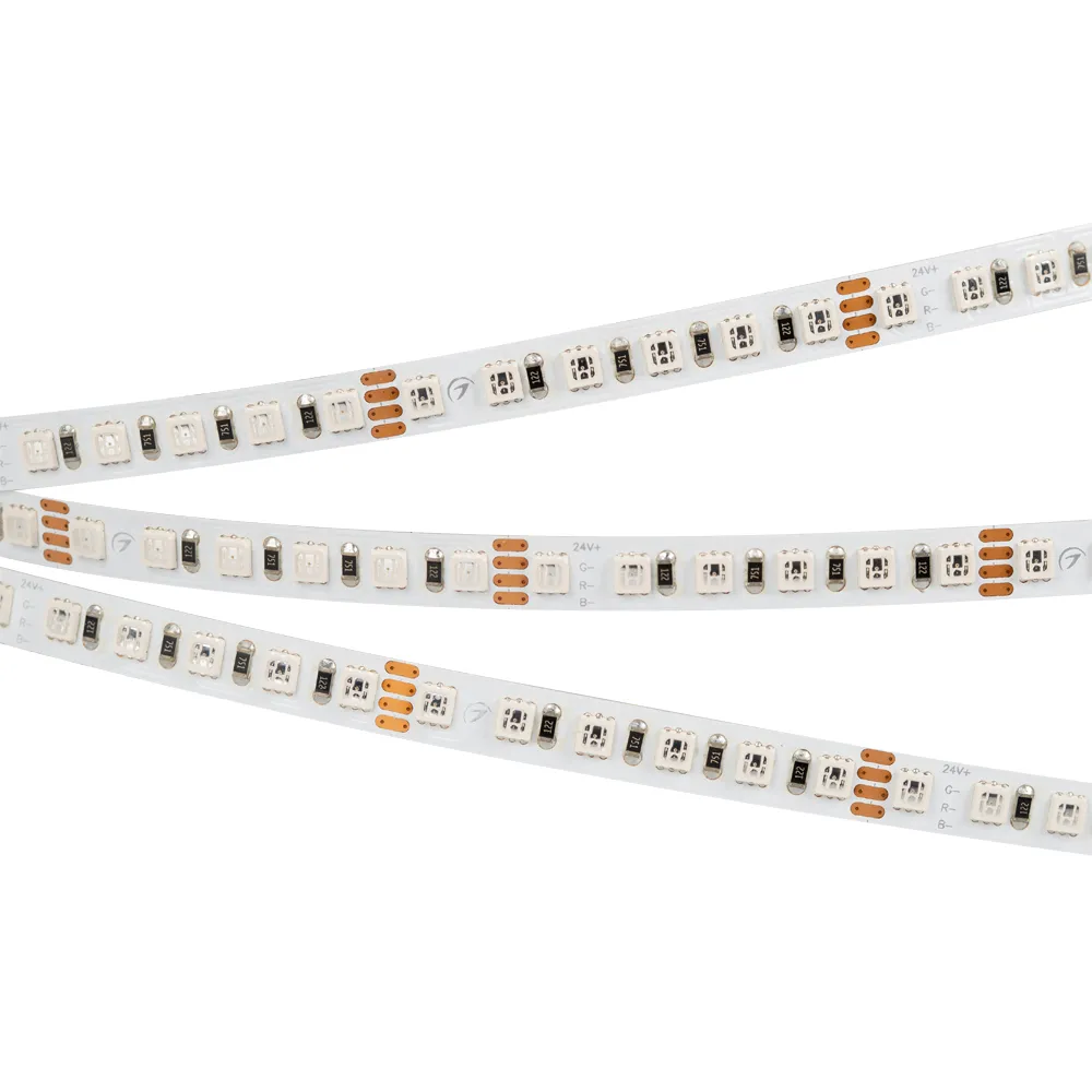 Лента светодиодная RT 2-5000 24V RGB 8mm (3838, 120 LED/m, LUX) (Arlight, 11 Вт/м, IP20)