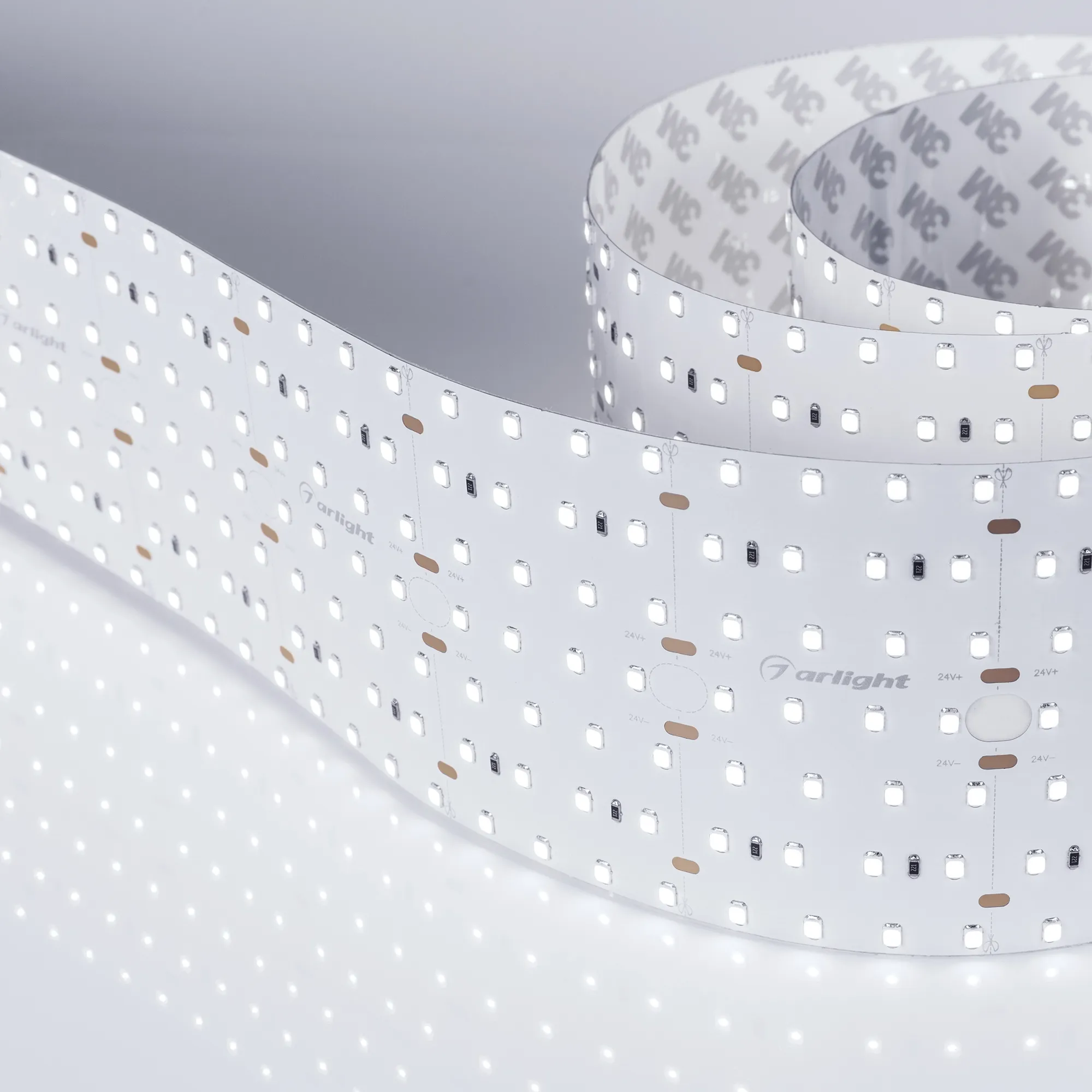 Лента светодиодная S2-2500 24V White 6000K 85mm (2835, 560 LED/m, LUX) (Arlight, 40 Вт/м, IP20)