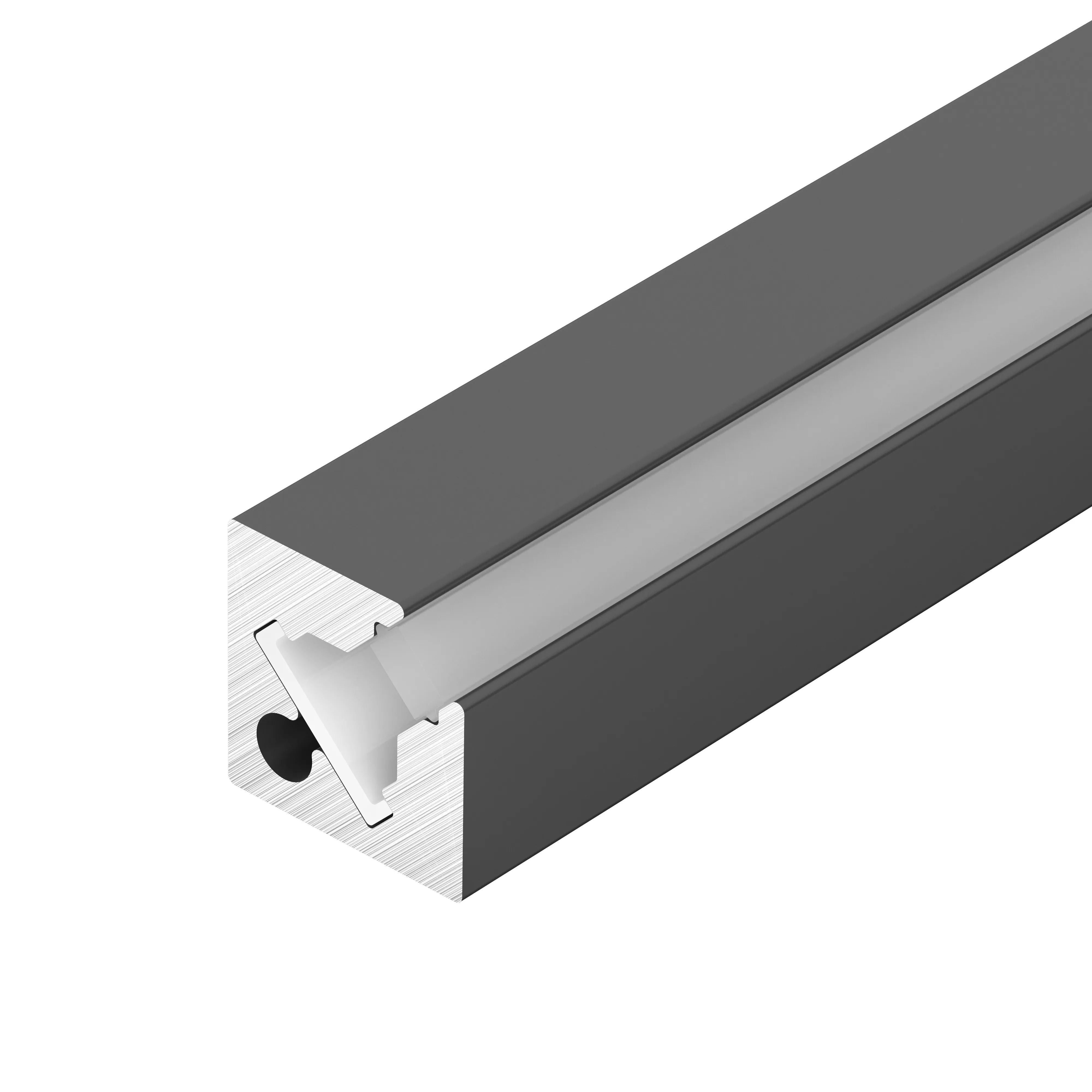 Профиль с экраном SL-KANT-H10-SQUARE-2000 IRON GREY (Arlight, Алюминий+пластик) - изображение товара