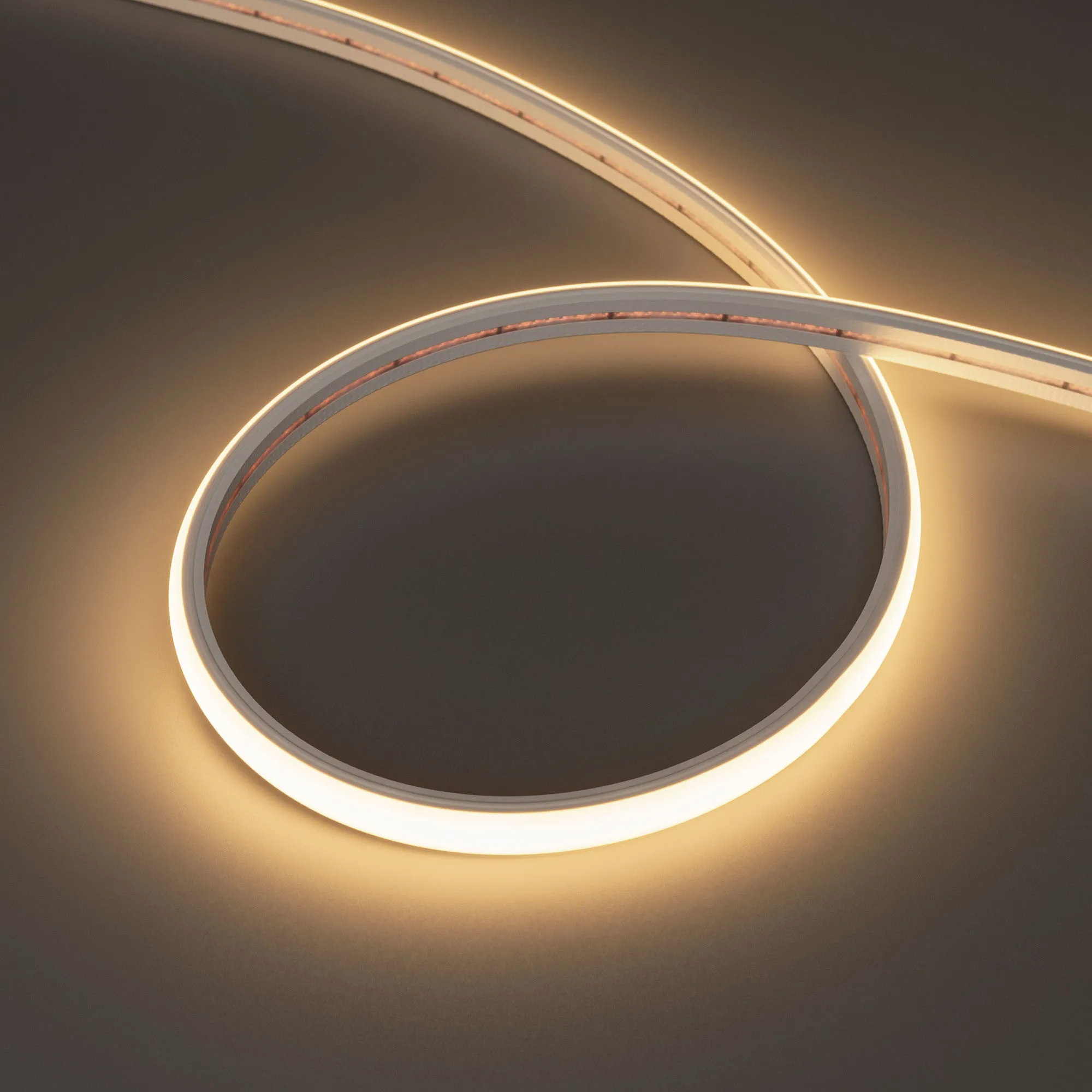 Лента светодиодная герметичная MOONLIGHT-TOP-X320-11x7mm 24V Warm3000 (10 W/m, IP65, CSP, 5m, wire x2) (Arlight, Силикон)