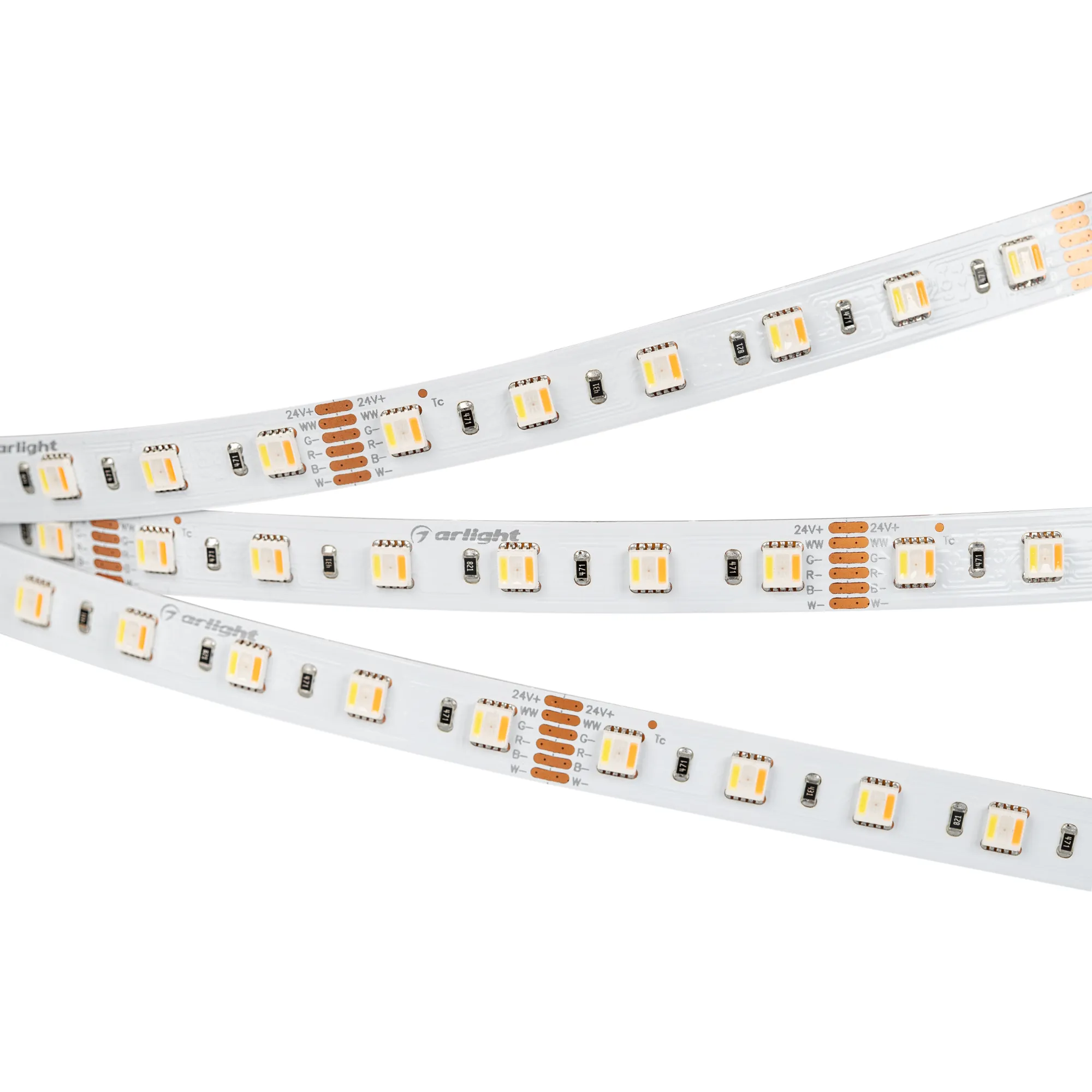 Лента светодиодная RT 2-5000 24V RGBW-MIX 12mm (5060-One, 60 LED/m, LUX) (Arlight, 20 Вт/м, IP20) - изображение товара