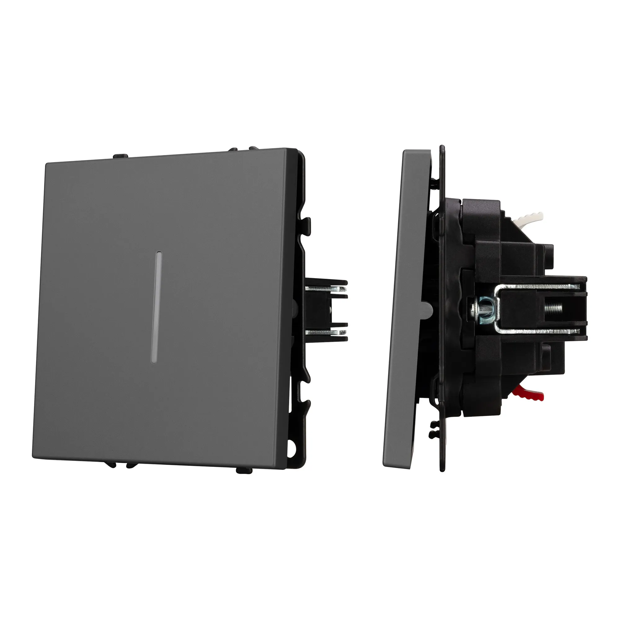 Механизм выключателя одноклавишный проходной LED SWT-NOBE-MKP1-SFPL-L-GR (230V, 10A) (Arlight, -) - изображение товара